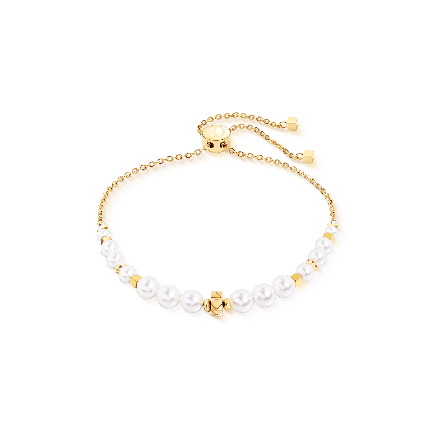 coeur-de-lion-armband-slider-pearl-spike-gold-14-bis-22-cm image 1