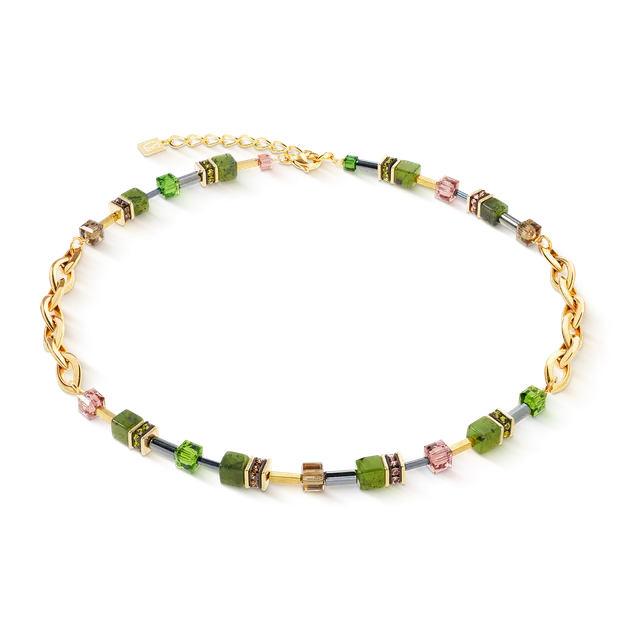 coeur-de-lion-geocube-chunky-chain-halskette-gold-gr-n image 1