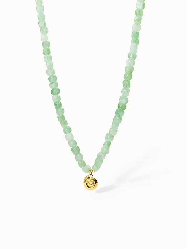 purelei-sundial-shell-jade-kette-jadeperlenkette-mit-muschelanh-nger image 1