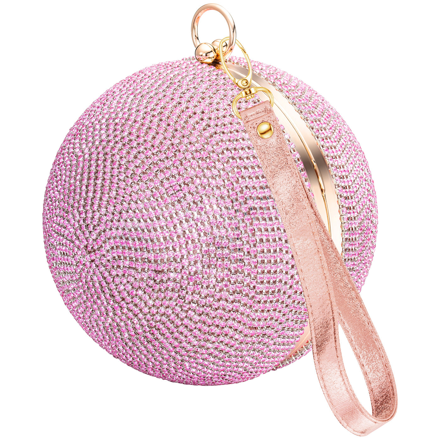 julie-julsen-disco-bag-handtasche-pink-kugel-clutch-mit-zirkonia image 4