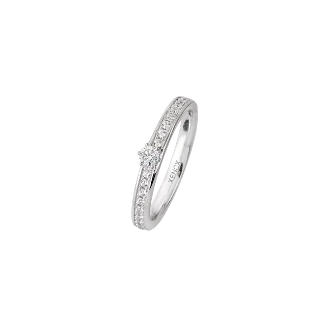 xenox-partnerring-925-sterlingsilber-rhodiniert-mit-zirkonia image 1