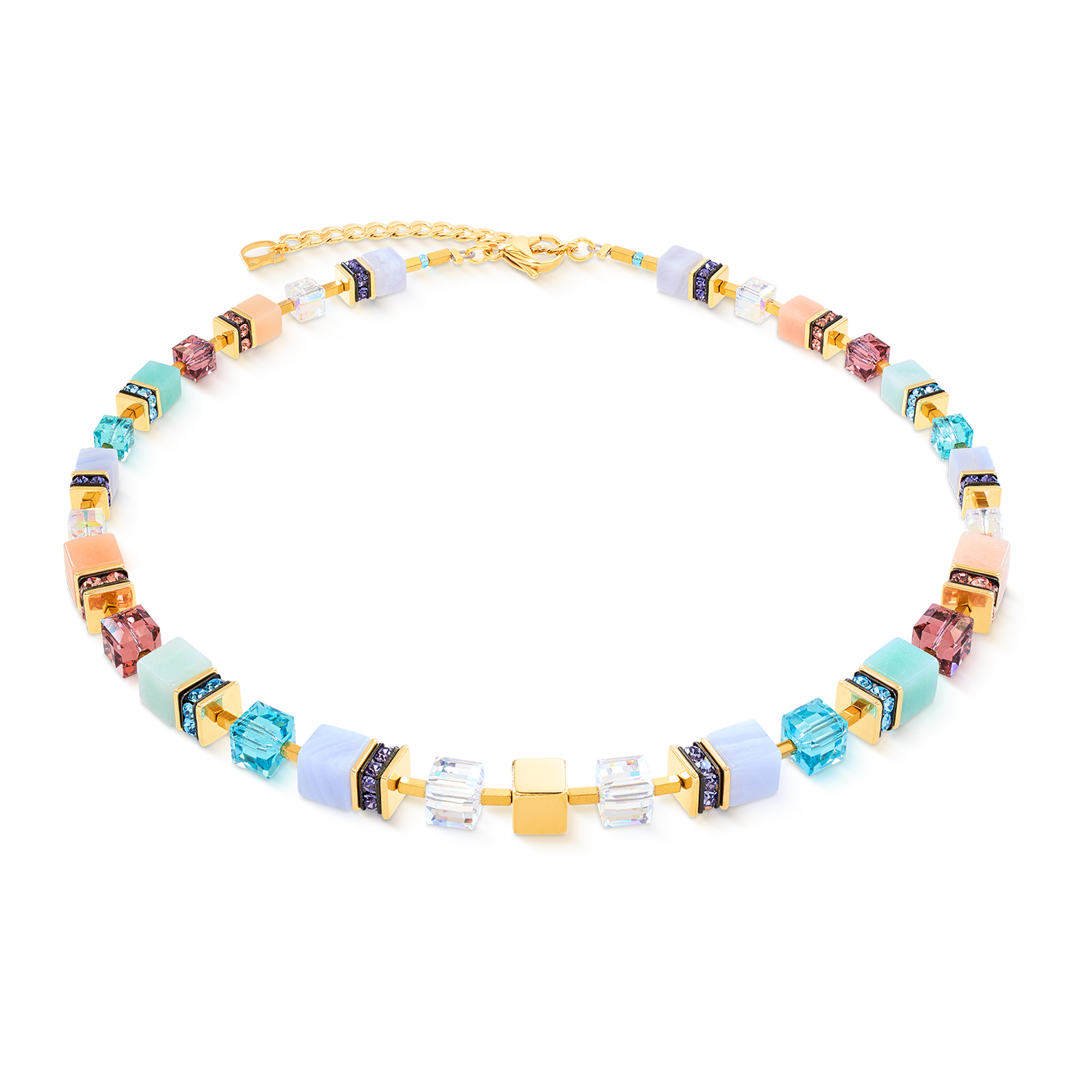 coeur-de-lion-geocube-precious-statement-halskette-art-nouveau-multicolor image 1