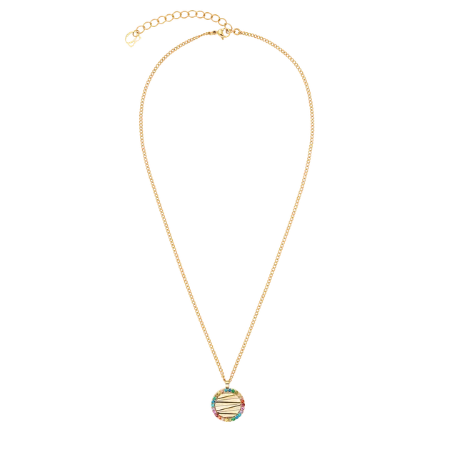 coeur-de-lion-halskette-amulett-mini-waves-gold-rainbow image 1