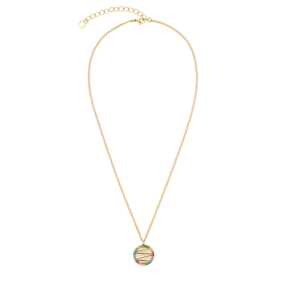 coeur-de-lion-halskette-amulett-mini-waves-gold-rainbow image 1