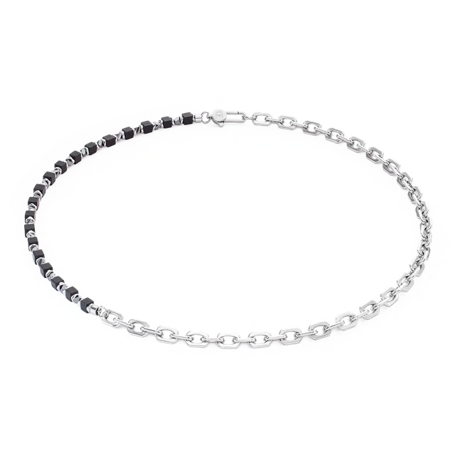 coeur-de-lion-cubes-fusion-halskette-gliederkette-schwarz image 1