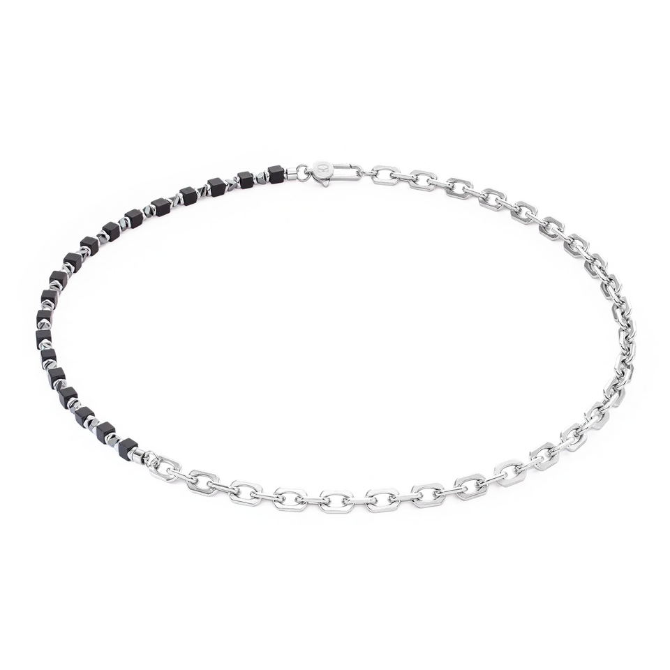 coeur-de-lion-cubes-fusion-halskette-gliederkette-schwarz image 1