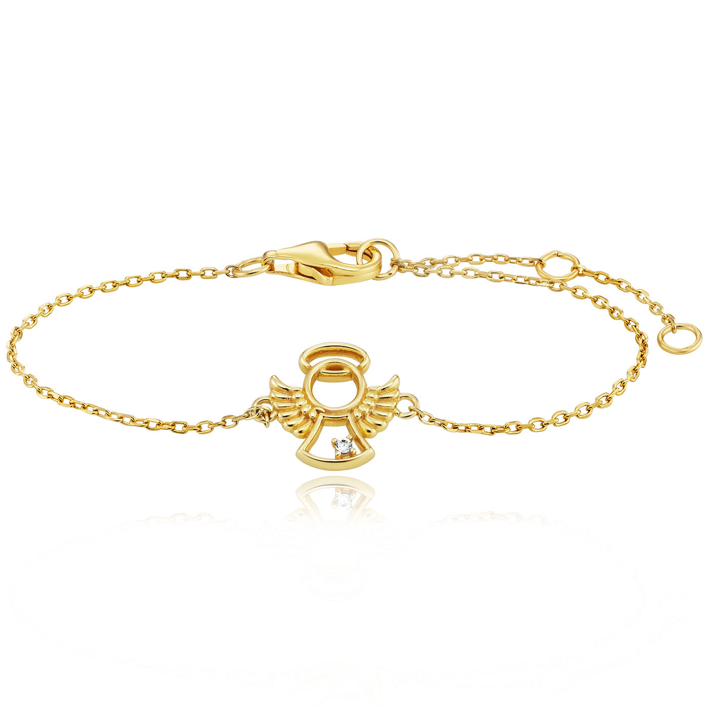julie-julsen-kids-armband-angel-silber-vergoldet-mit-wei-em-zirkonia image 1