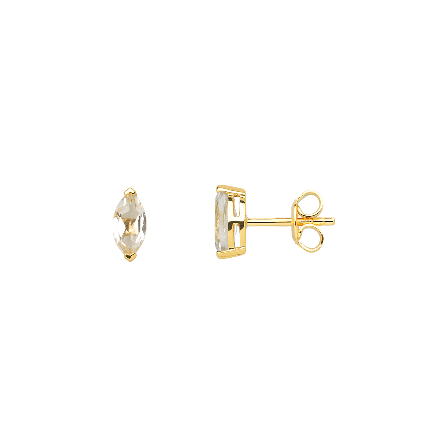 xenox-fine-ohrstecker-585-gelbgold-mit-wei-en-zirkonia-steinen image 1