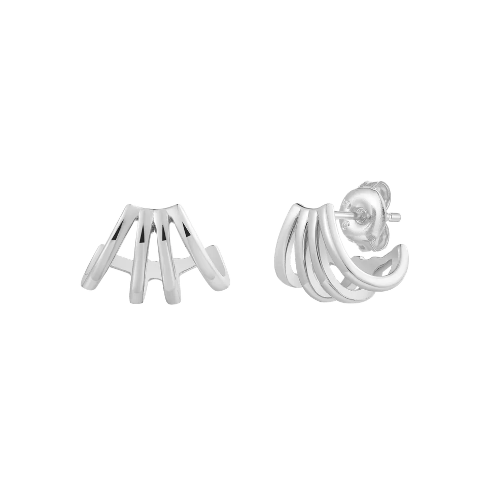 xenox-quartet-creolen-925-sterlingsilber-rhodiniert image 1