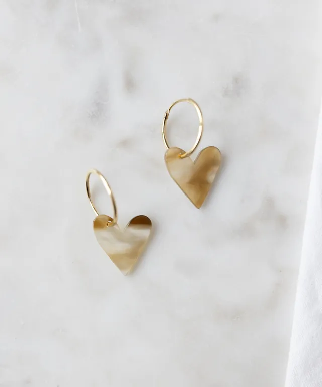 wald-berlin-exclusive-heart-black-earrings-herz-ohrringe-perlmutt image 1