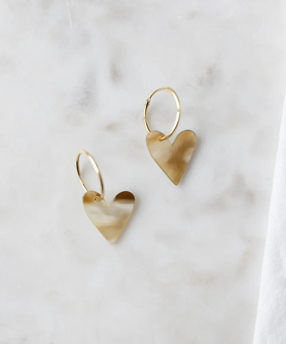 wald-berlin-exclusive-heart-black-earrings-herz-ohrringe-perlmutt image 1