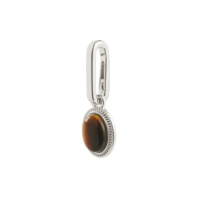 pilgrim-charm-medaillon-anh-nger-versilbert-mit-tigerauge image 1