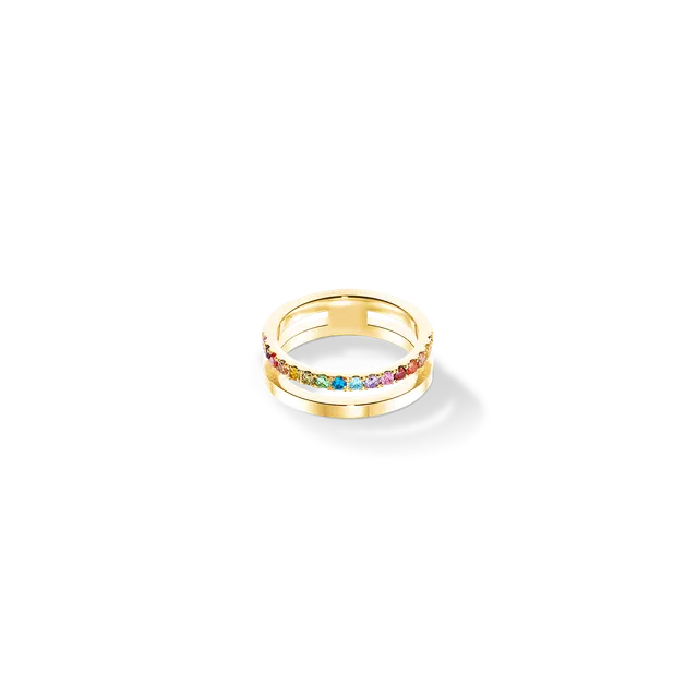 coeur-de-lion-eternal-unity-ring-gold-rainbow image 1