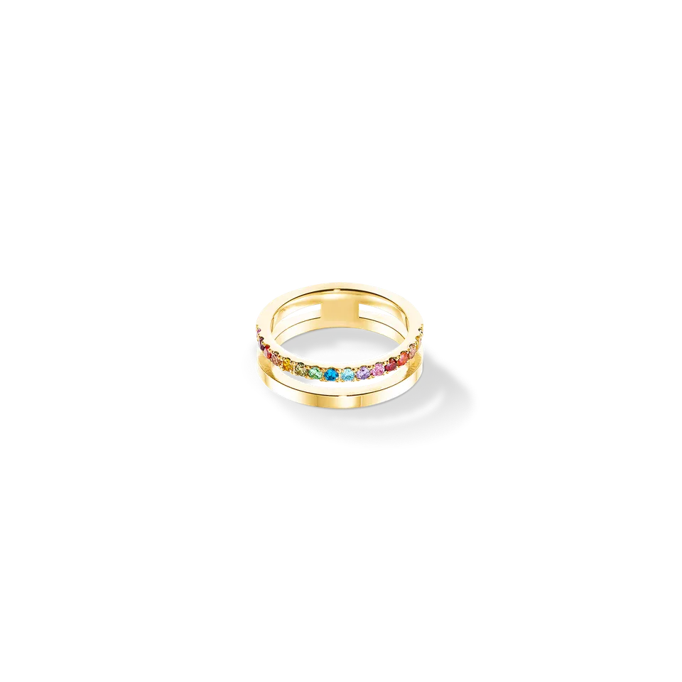 coeur-de-lion-eternal-unity-ring-gold-rainbow image 1