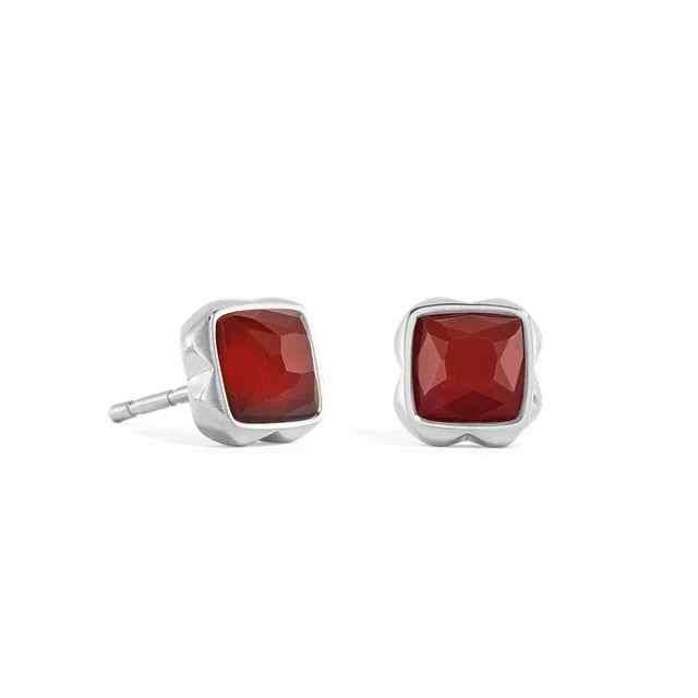 coeur-de-lion-birthstone-januar-ohrringe-roter-achat-silber image 1