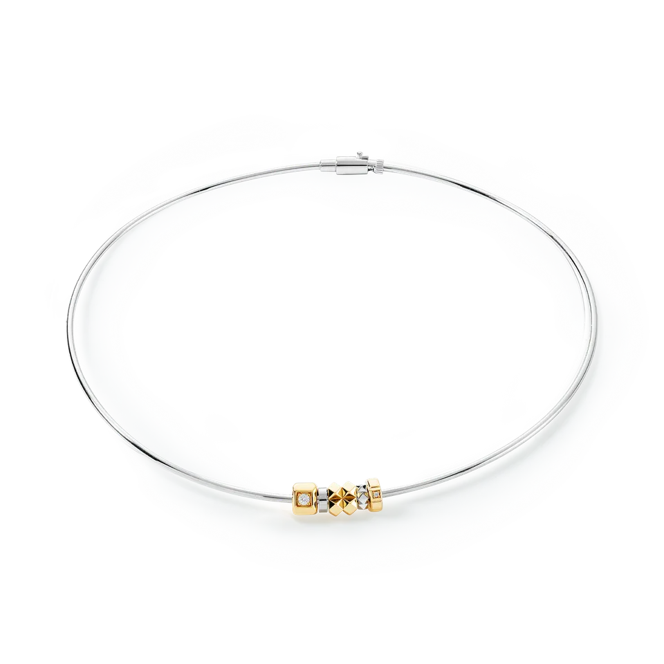 coeur-de-lion-elements-collection-halsreif-bicolor-fine-edition-silber-gold-42-c image 1