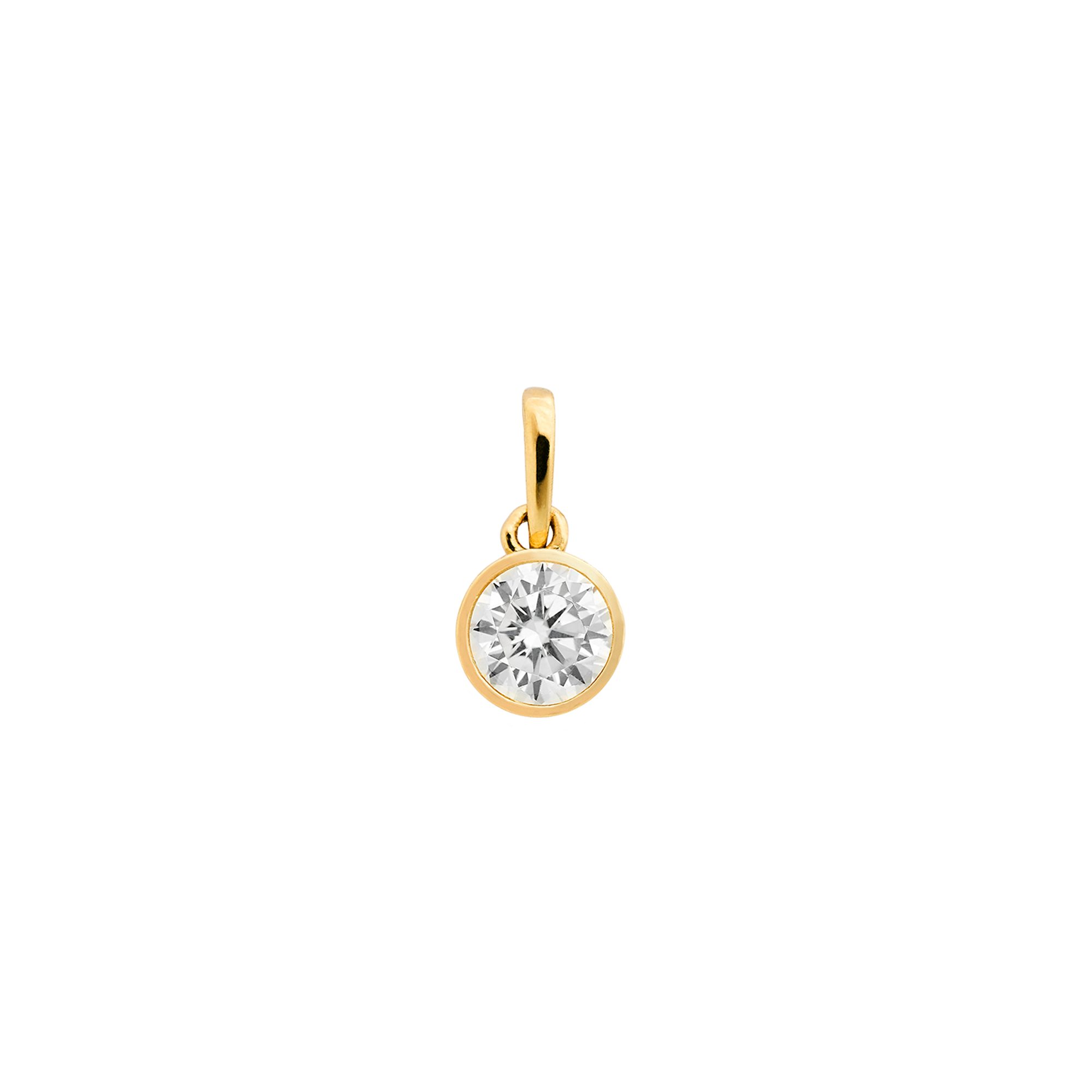 xenox-fine-zarge-midi-anh-nger-585-gelbgold-4-mm-zirkonia image 1