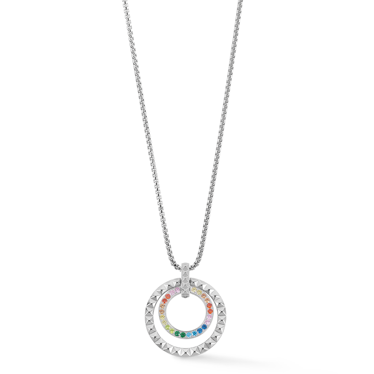 coeur-de-lion-halskette-circle-duo-multicolour-silber-35-mm image 2
