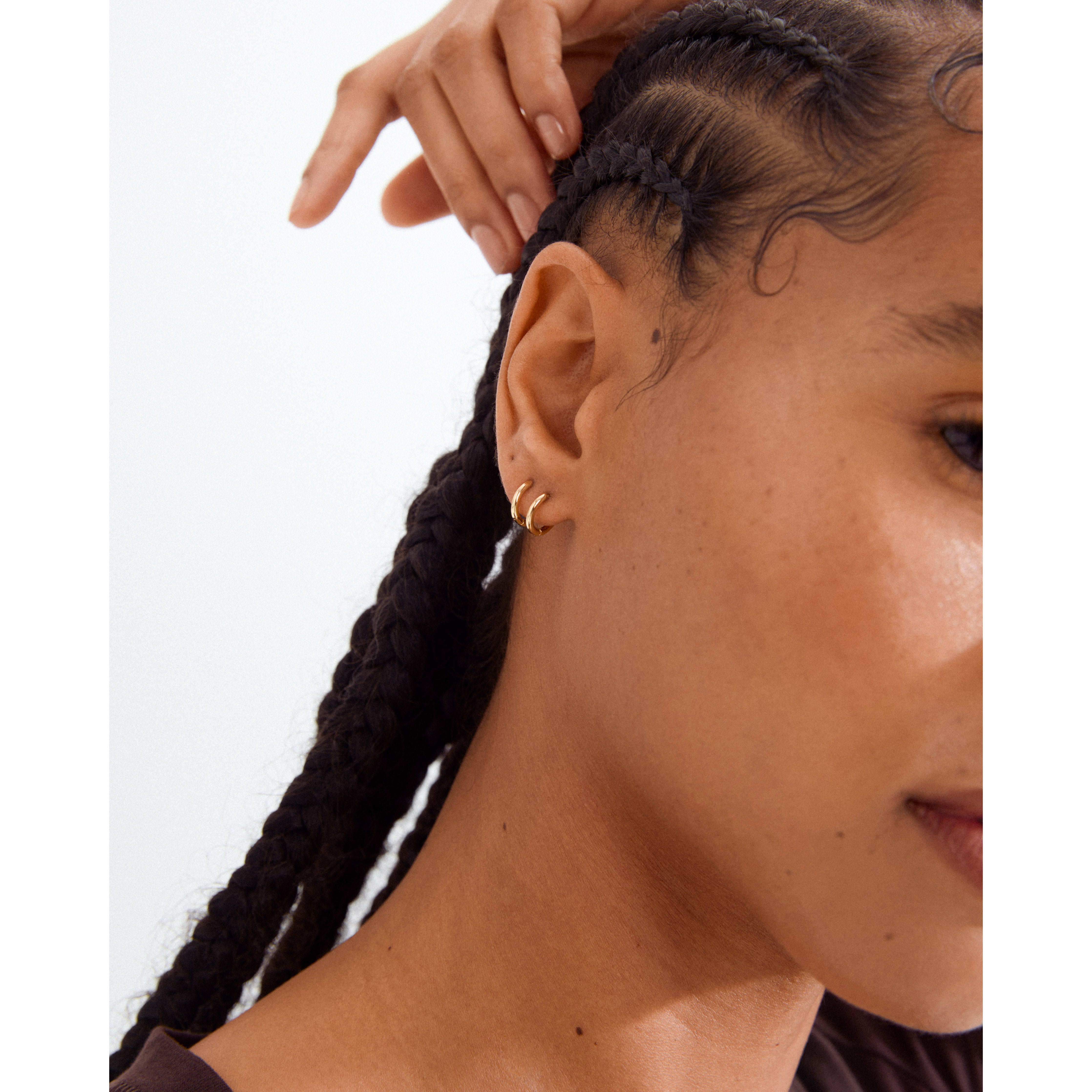 pilgrim-eanna-huggie-hoops-goldplattiert-chunky-click image 2