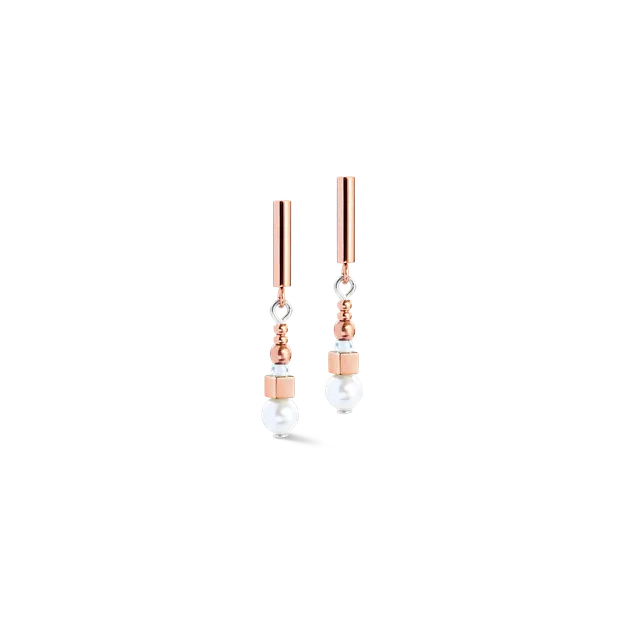 coeur-de-lion-shimmering-princess-pearls-ohrringe-ros-gold-wei-3-3-cm image 1