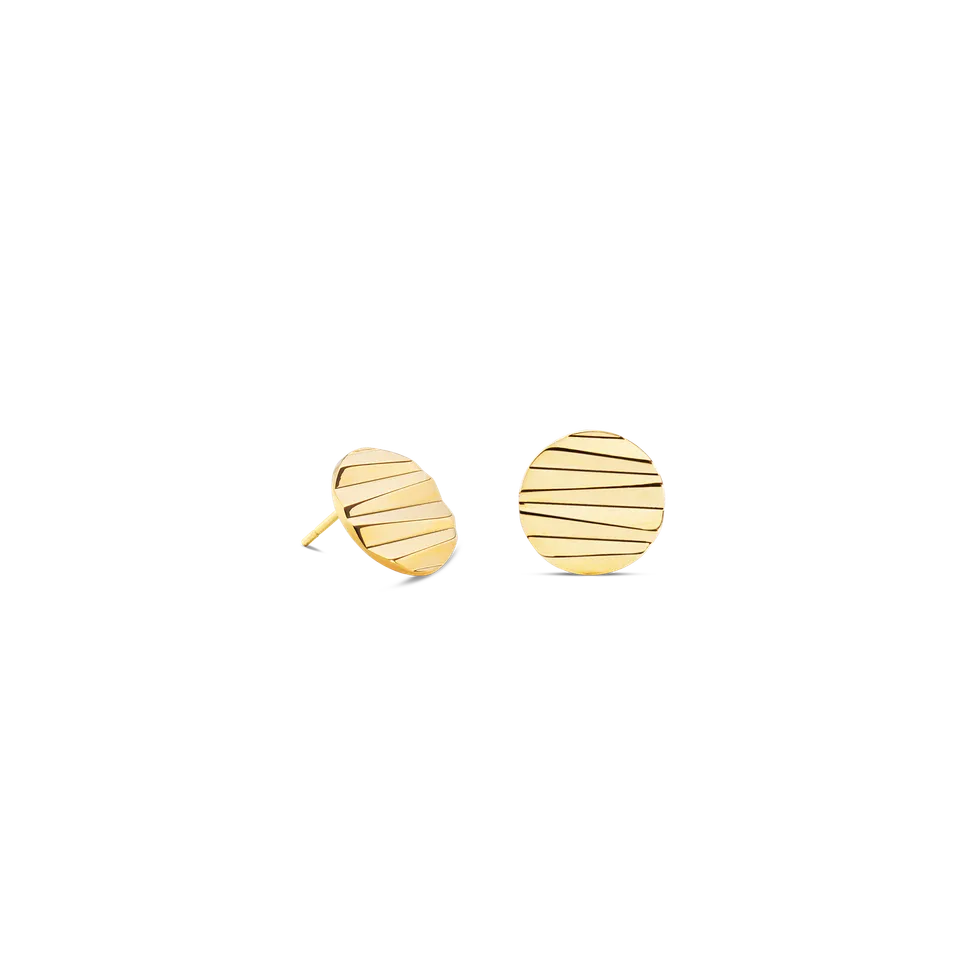 coeur-de-lion-iconic-collection-ohrstecker-round-wave-gold-1-3-cm image 1