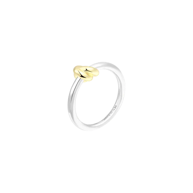 xenox-knotknot-ring-925-sterlingsilber-18k-vergoldet-bicolor image 1