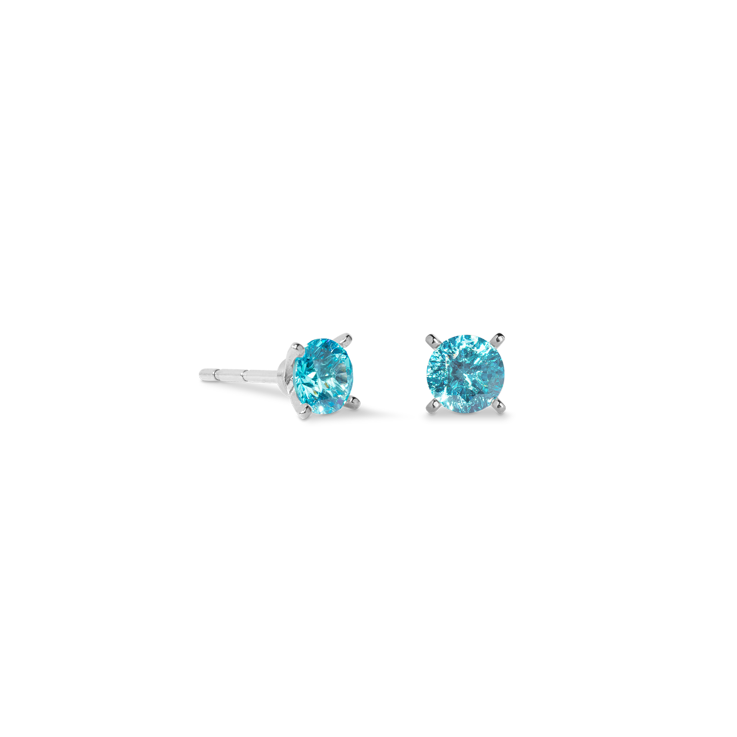 coeur-de-lion-glam-dot-ohrstecker-5-mm-silber-aqua image 1