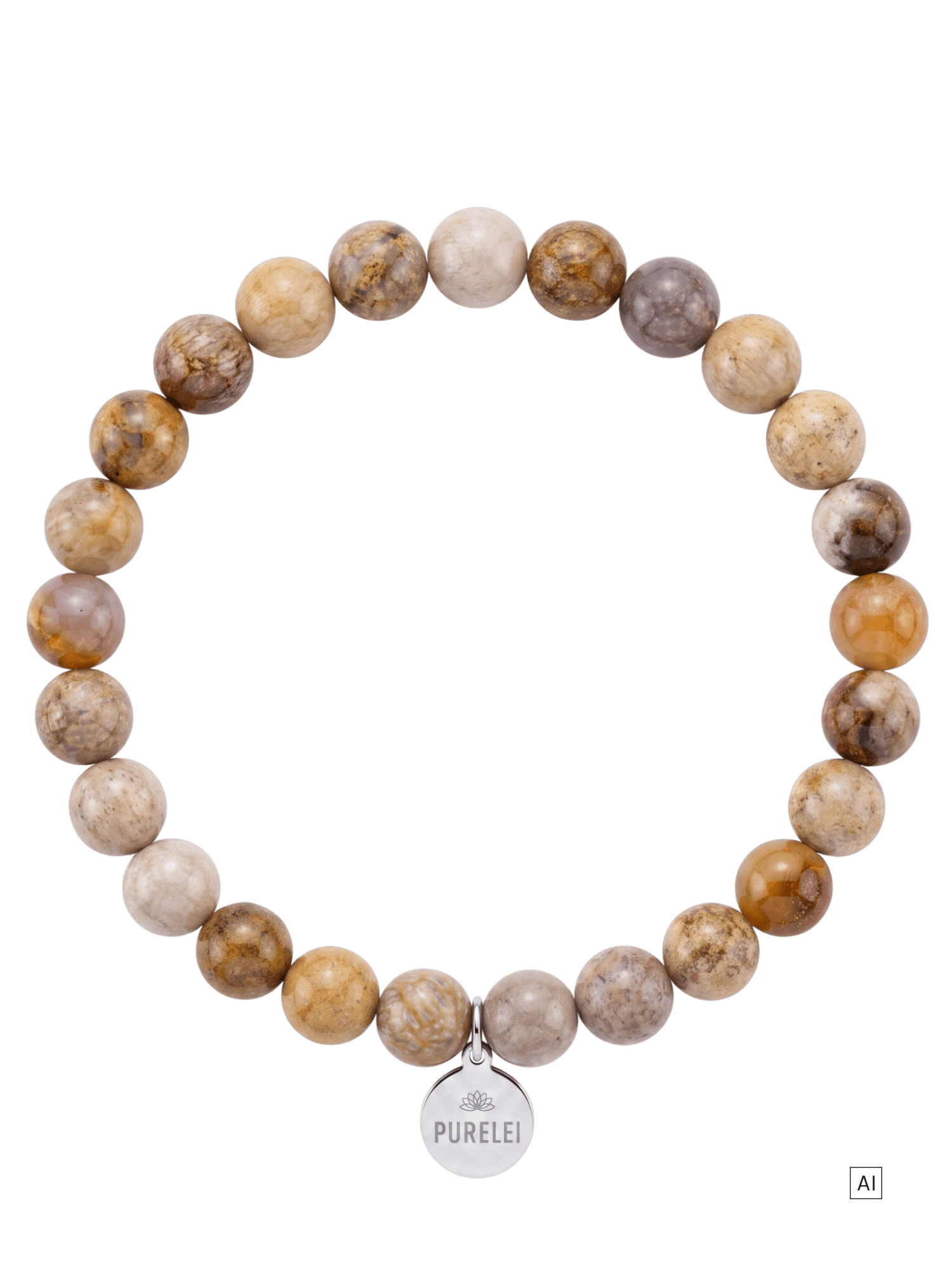 purelei-korallen-jade-perlenarmband-naturstein-20-cm image 1