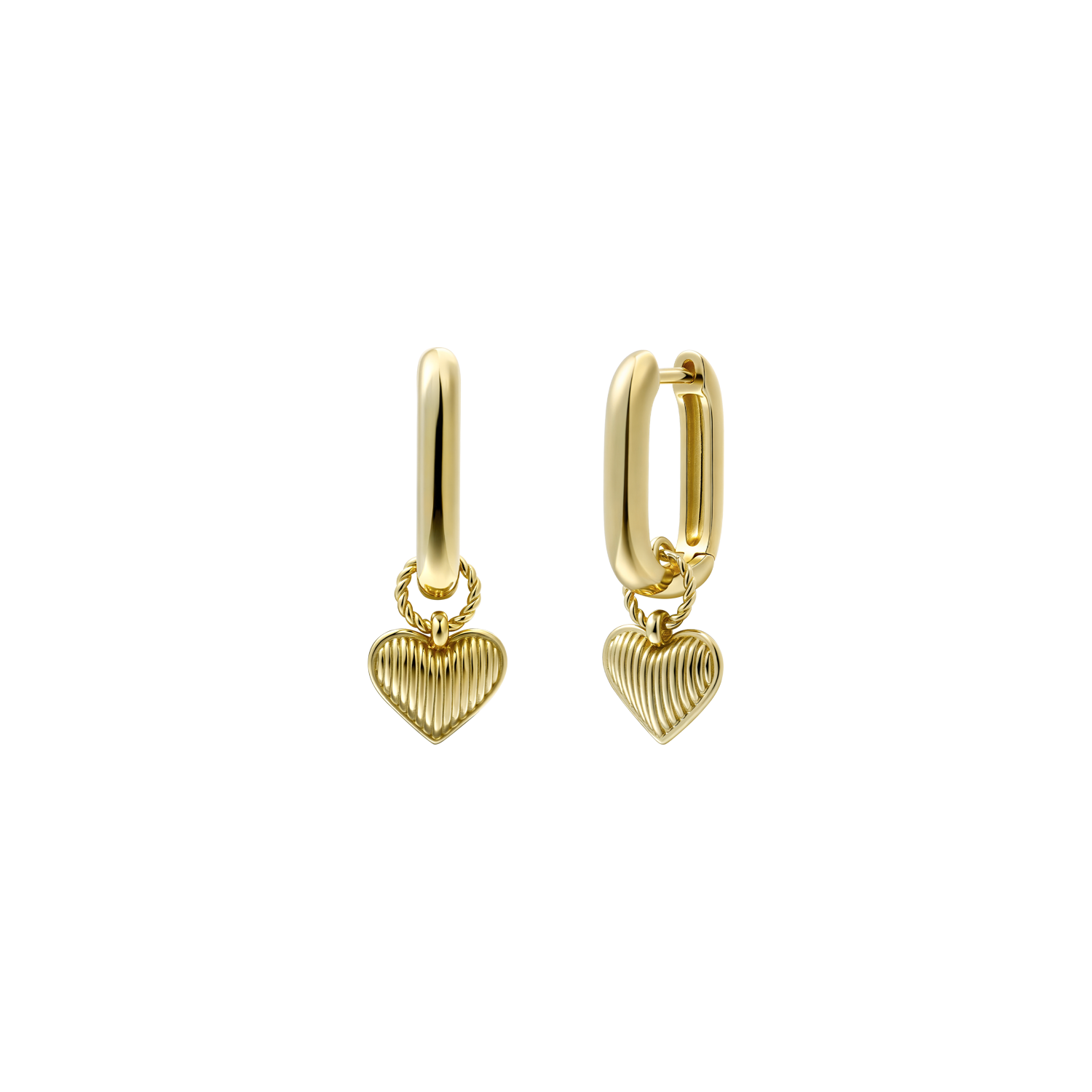 xenox-heartbeat-ohrringe-925-sterlingsilber-rhodiniert-mit-herzanh-nger image 2