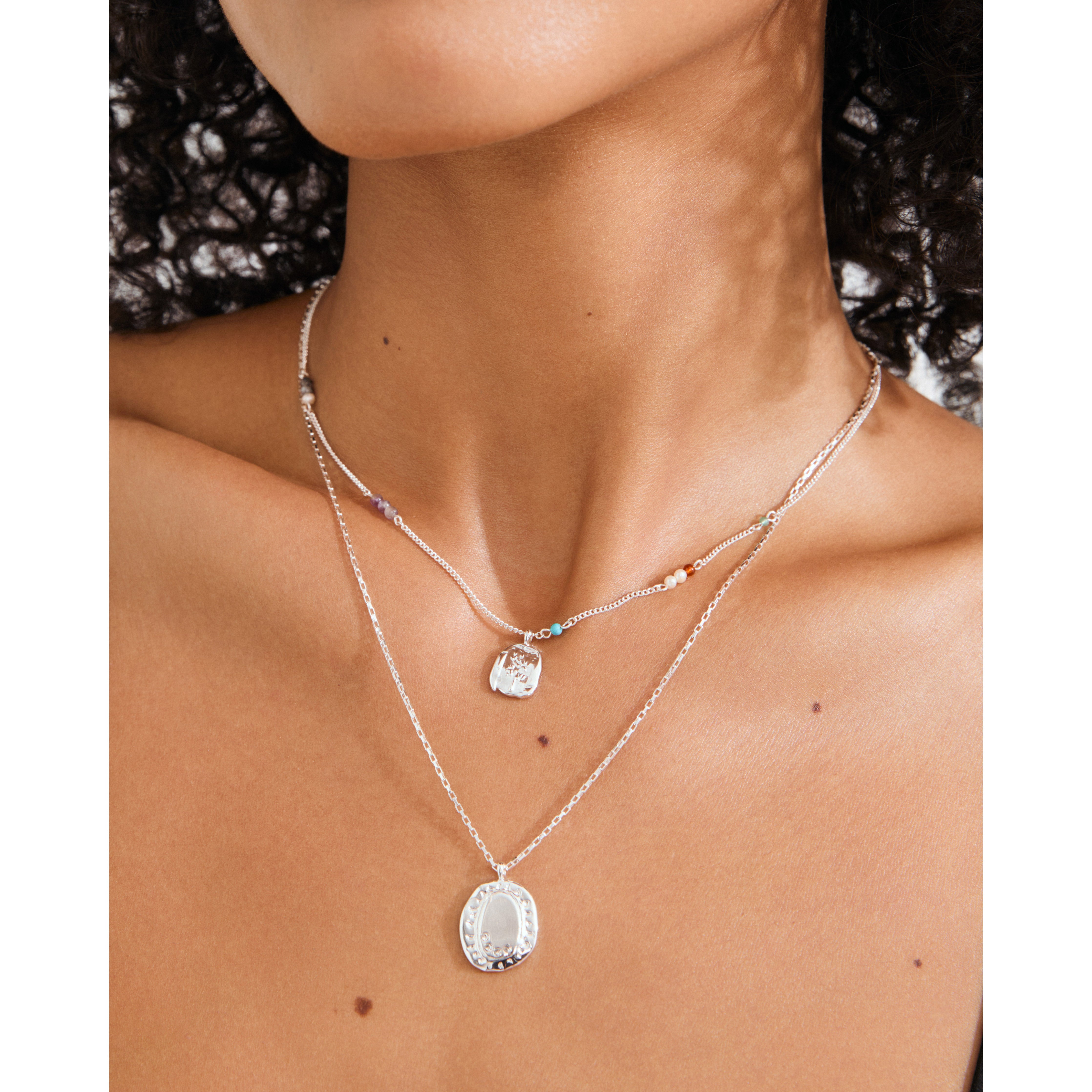 pilgrim-here-2-in-1-ketten-set-versilbert-mit-perle-und-kristall image 3