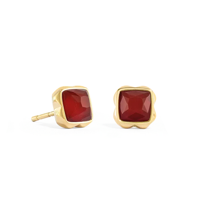 coeur-de-lion-birthstone-januar-ohrringe-roter-achat-gold-geburtsstein-0-8-cm image 1