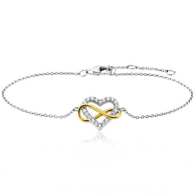 julie-julsen-armband-infinity-heart-bicolor-mit-20-wei-en-zirkonia image 1