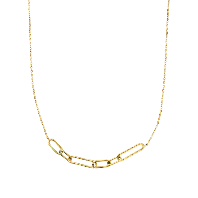 xenox-fine-duo-link-halskette-585-gelbgold-mit-zirkonia-xg14k3020g image 1