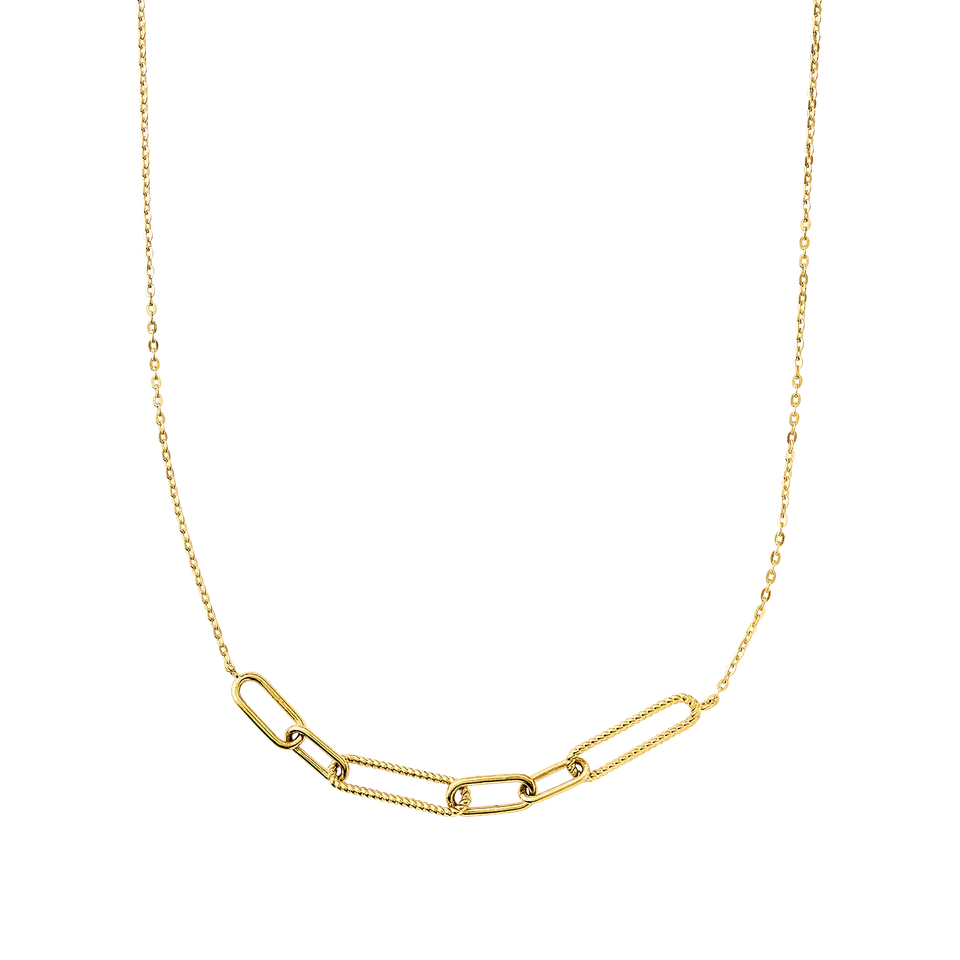 xenox-fine-duo-link-halskette-585-gelbgold-mit-zirkonia-xg14k3020g image 1
