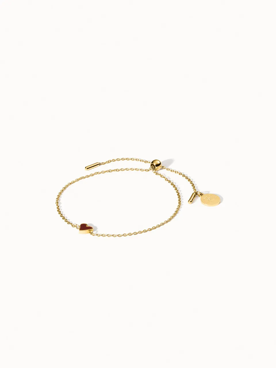 purelei-mahina-club-memory-armband-mit-herz-bordeauxrot-verstellbar-mit-kugelver image 1