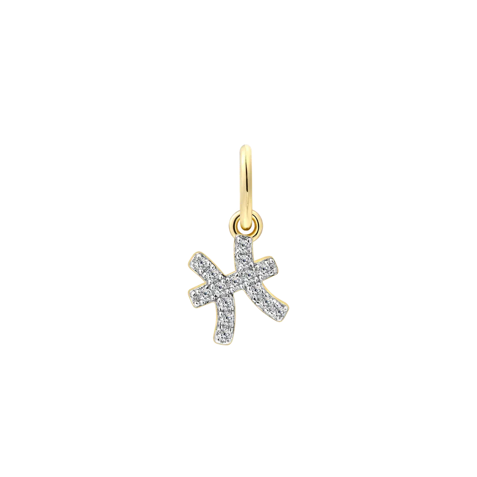 xenox-fische-charm-925-sterlingsilber-18k-vergoldet-mit-zirkonia image 1