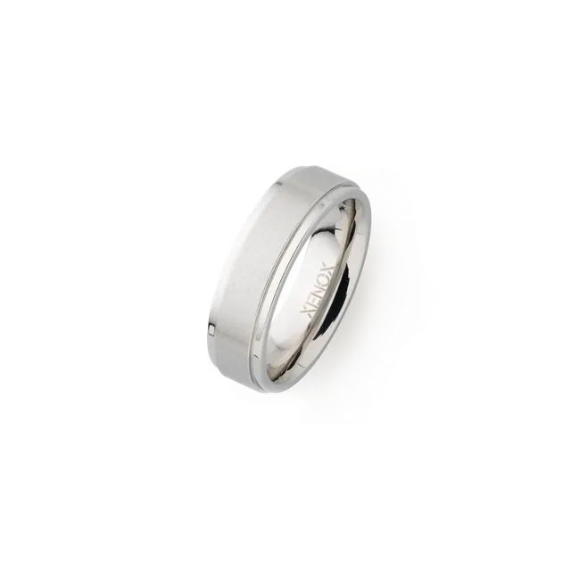 xenox-partnerring-aus-edelstahl-matt-poliert-2 image 1
