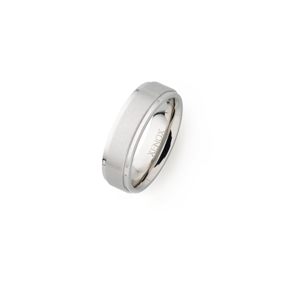 xenox-partnerring-aus-edelstahl-matt-poliert-2 image 1