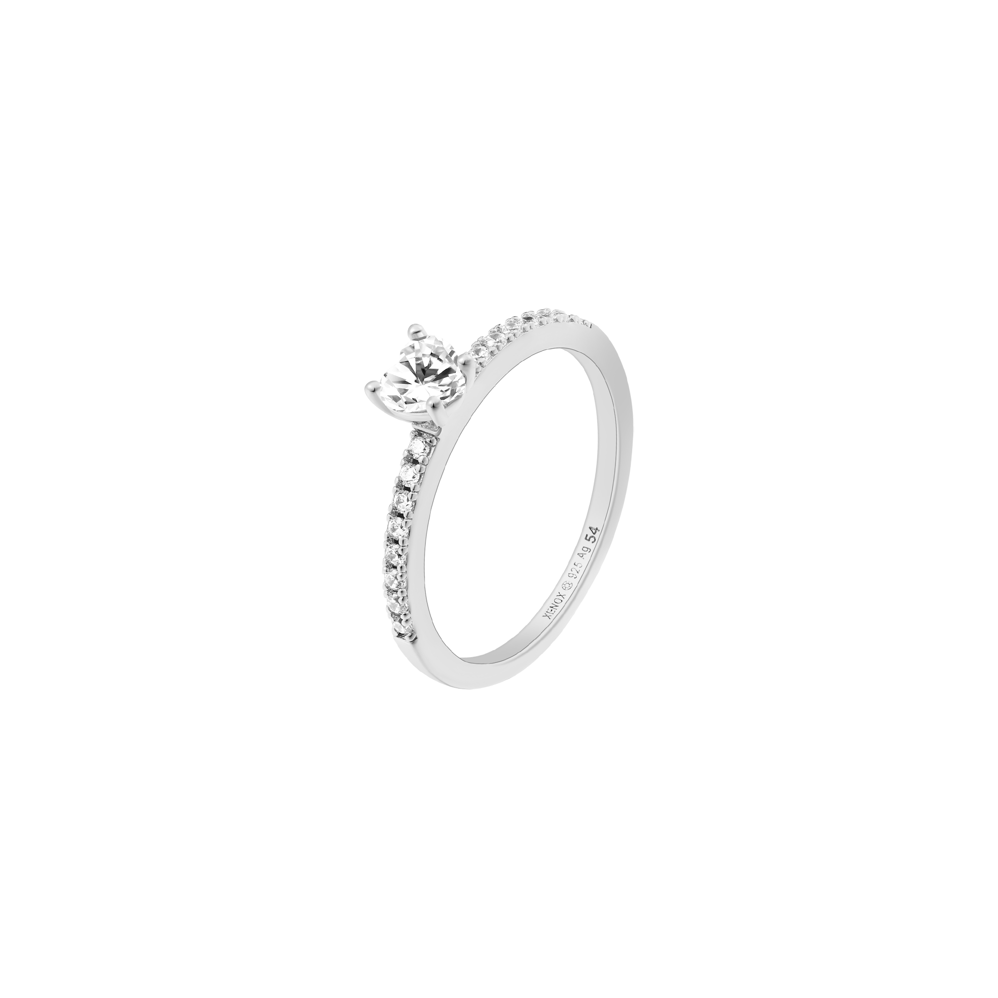 xenox-amie-ring-925-sterlingsilber-rhodiniert-mit-herz-zirkonia-xs92005-52 image 1