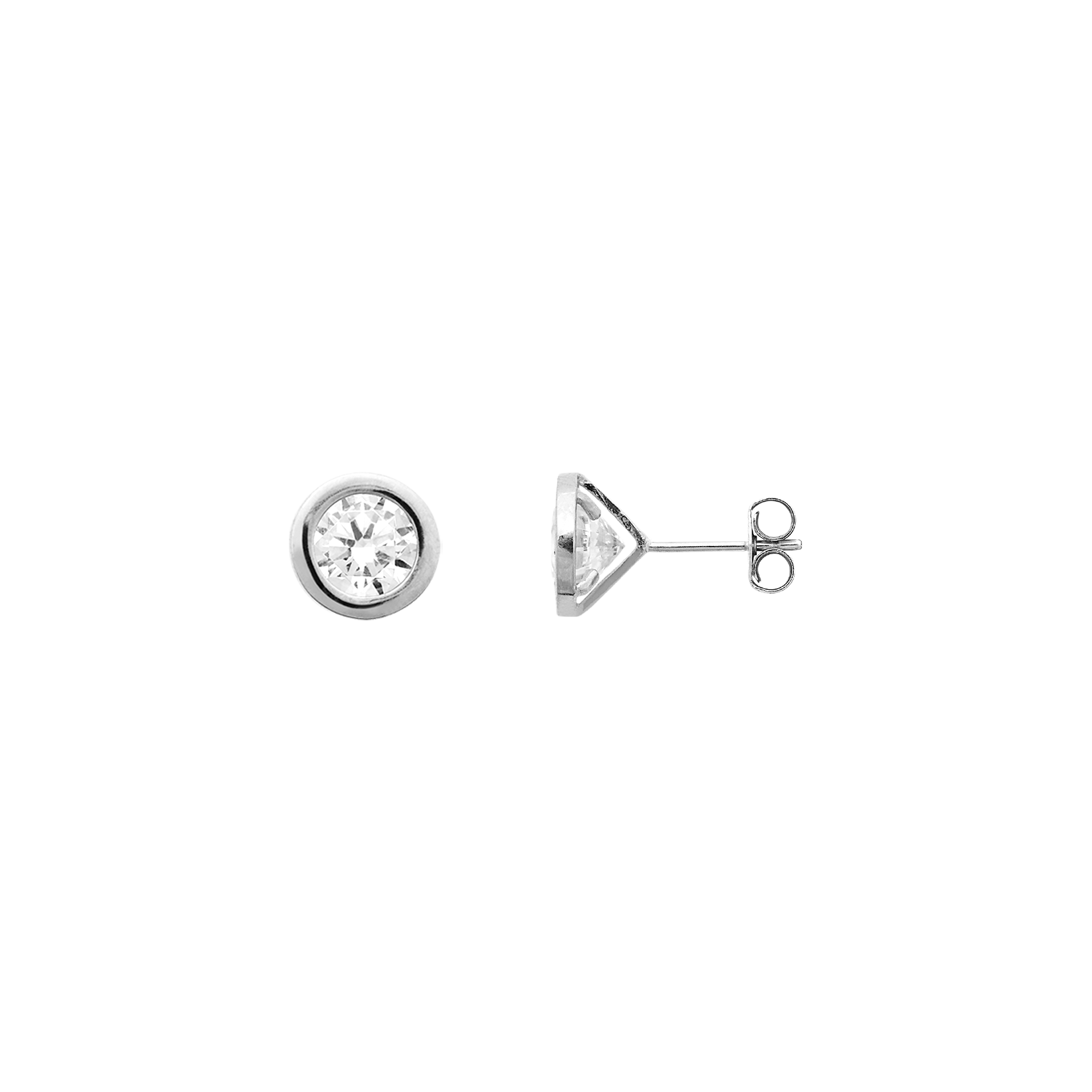 xenox-fine-zarge-maxi-statement-ohrstecker-585-gelbgold-6-mm-zirkonia image 2