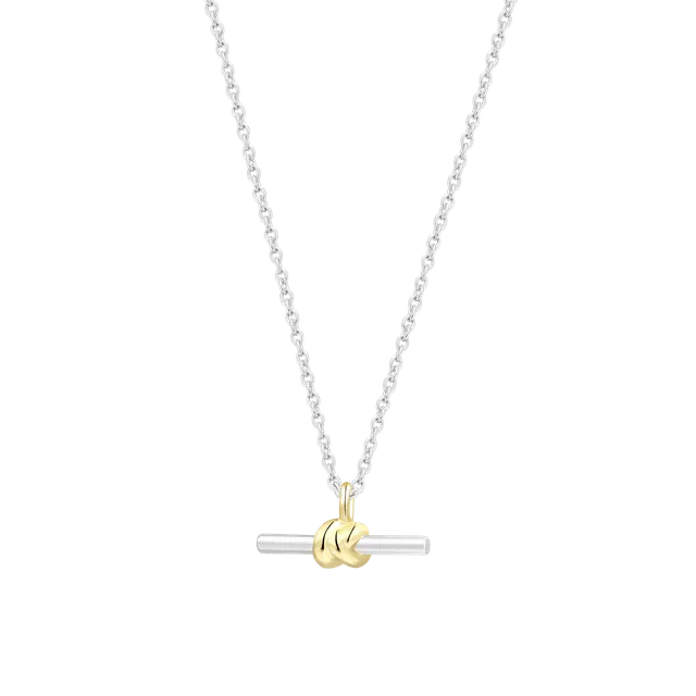 xenox-knot-halskette-925-sterlingsilber-mit-18k-vergoldung image 1