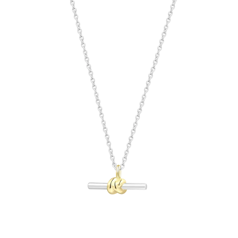 xenox-knot-halskette-925-sterlingsilber-mit-18k-vergoldung image 1