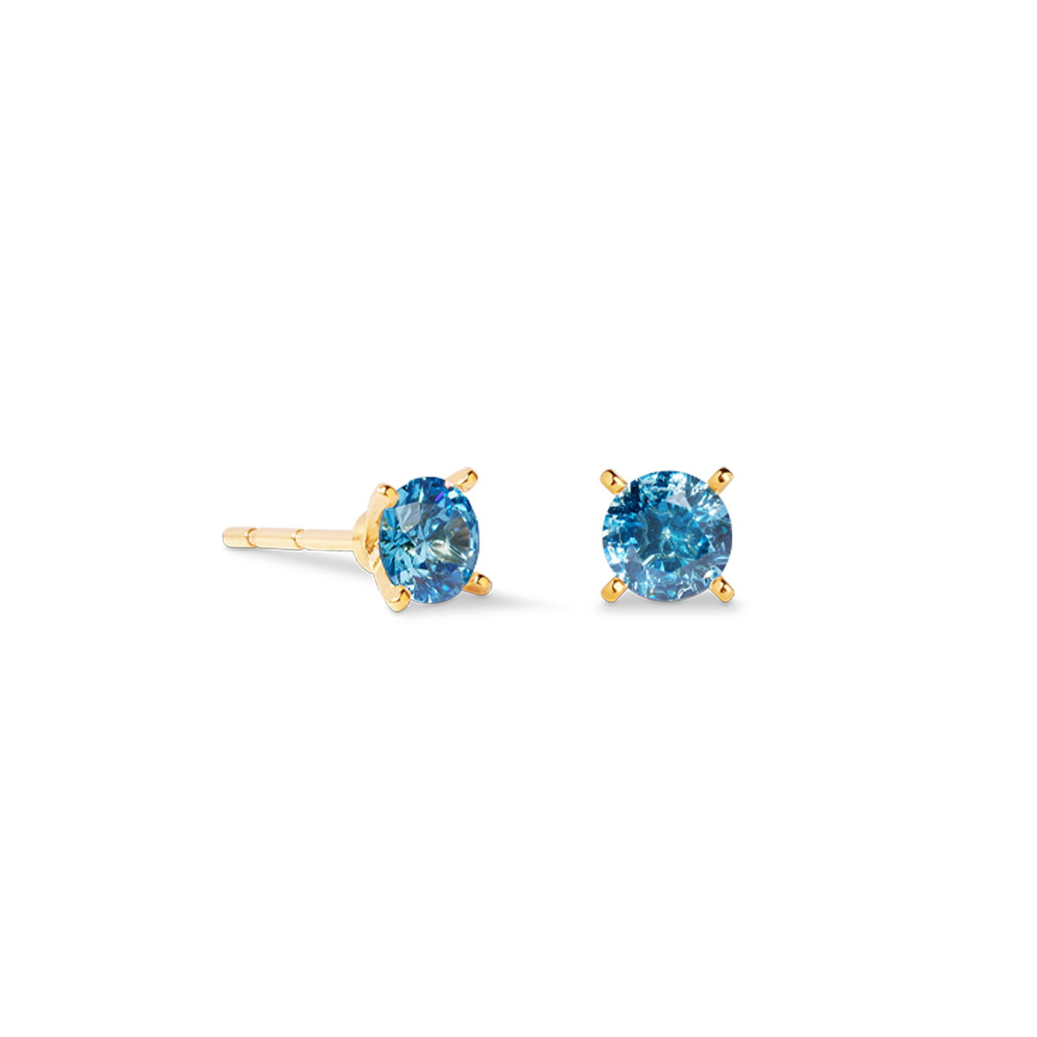 coeur-de-lion-glam-dot-ohrstecker-5-mm-gold-blau image 2