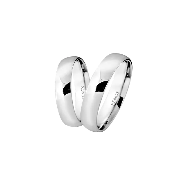 xenox-partnerring-925-sterling-silber-rhodiniert-schlicht image 1