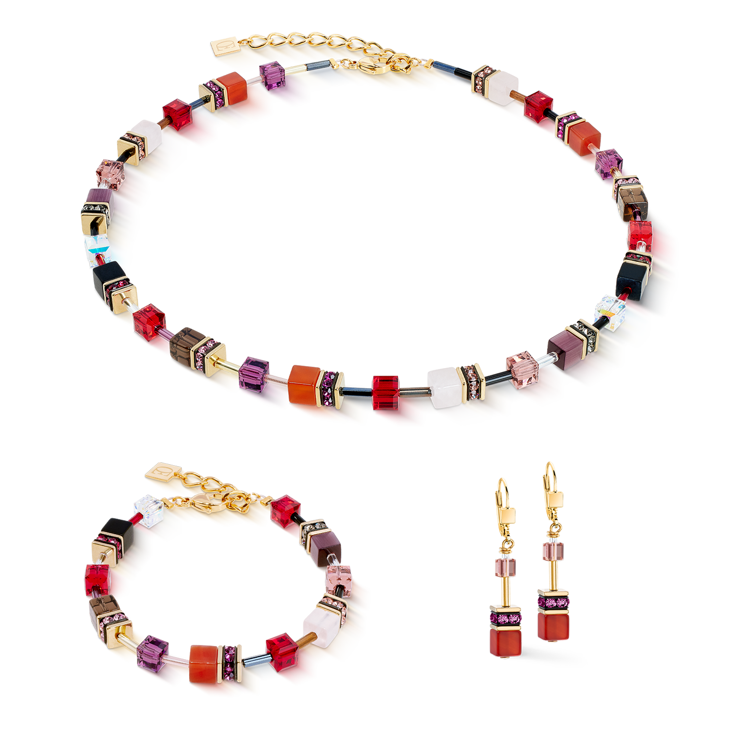 coeur-de-lion-geocube-iconic-precious-armband-festive-rot-gold image 3