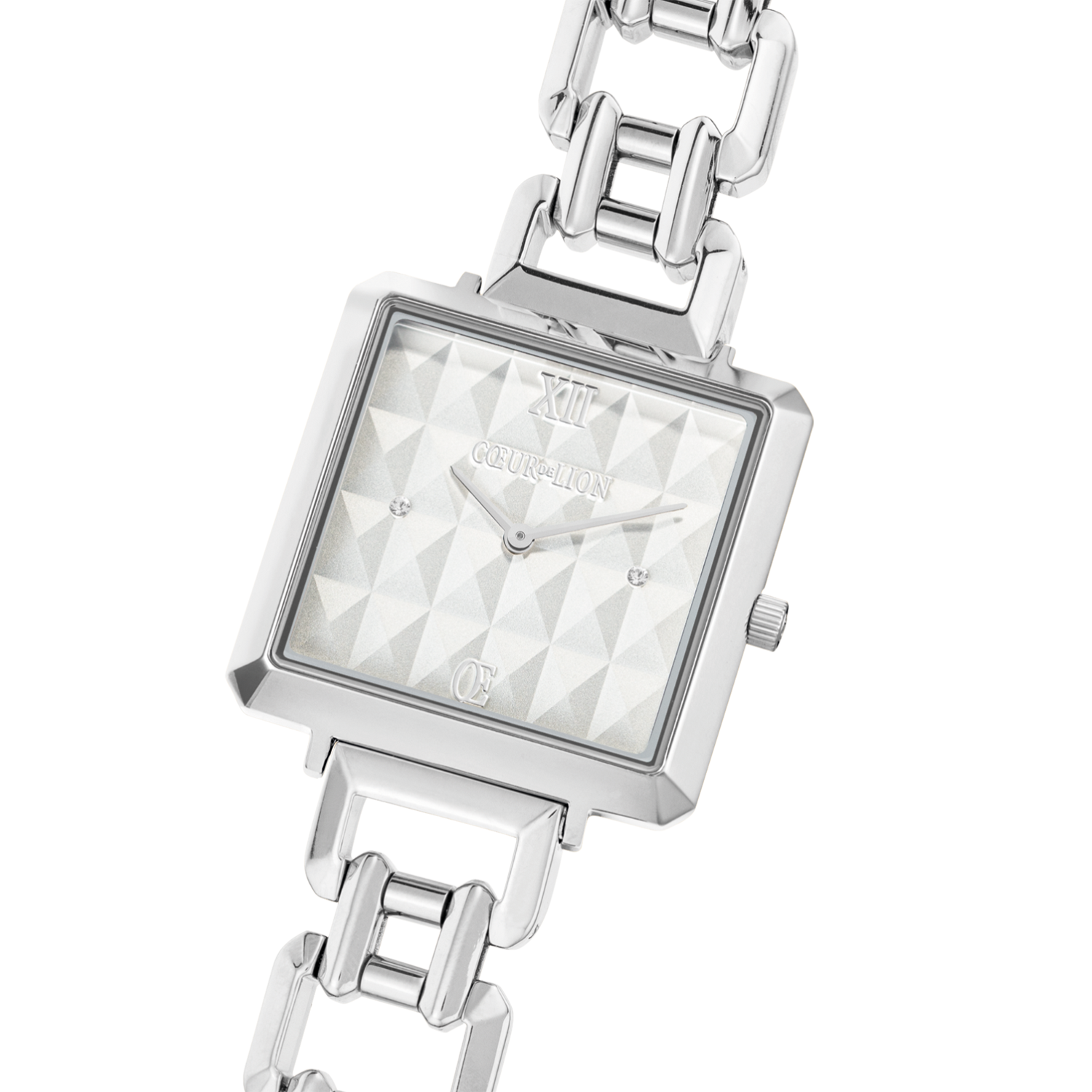 coeur-de-lion-uhr-iconic-cube-spikes-statement-silber-edelstahl image 2