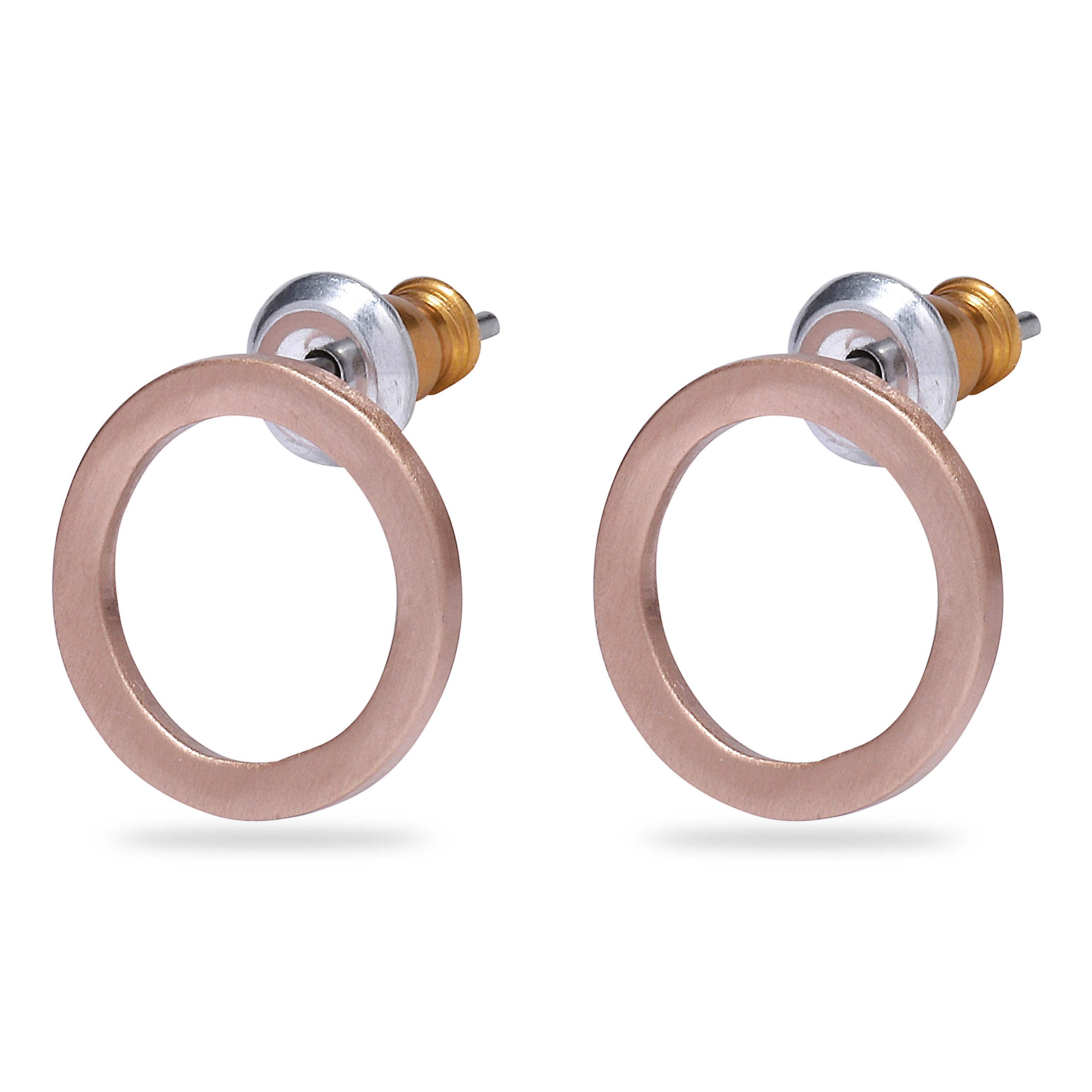 pilgrim-liv-ohrstecker-rosegold-plated-ring-matt image 1