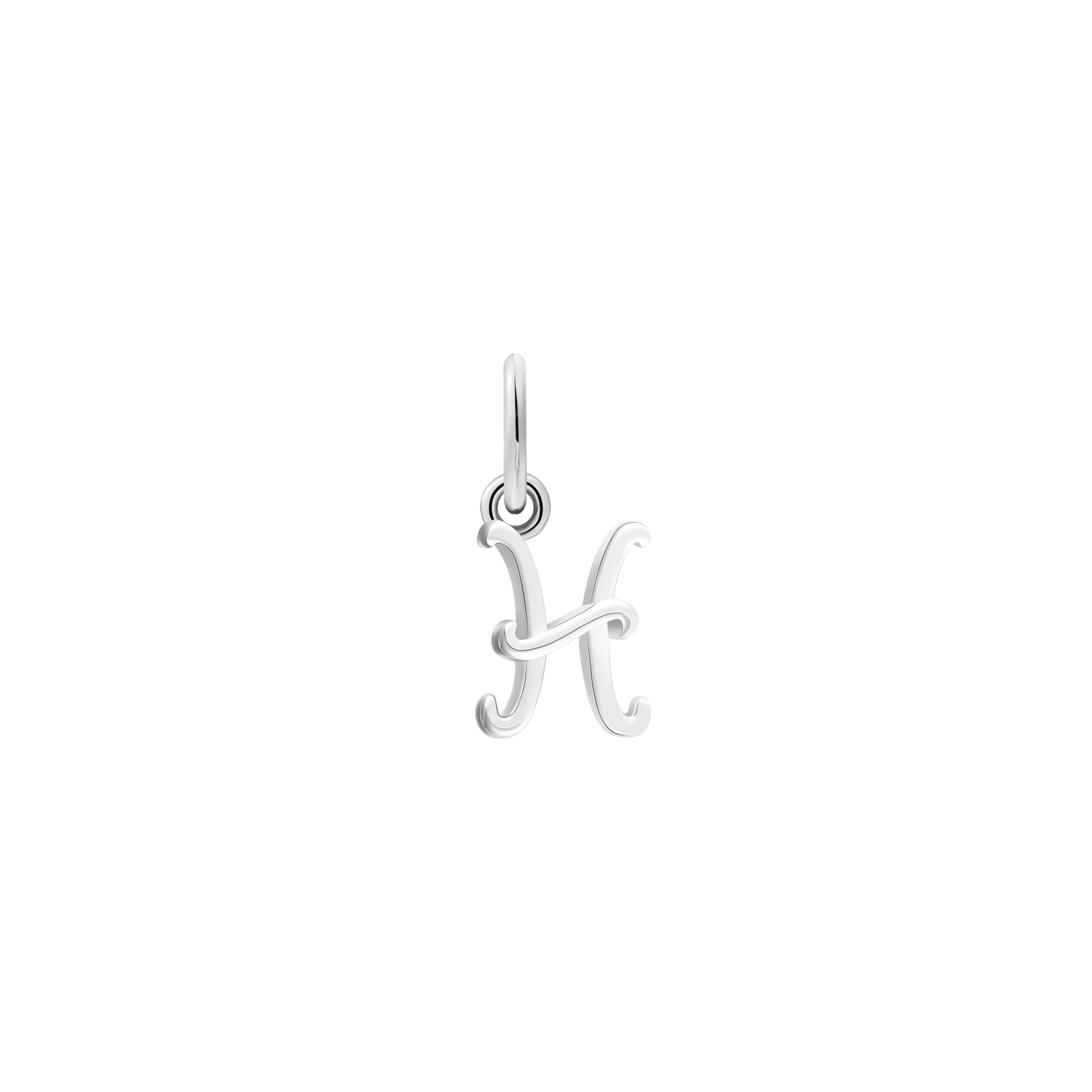 xenox-h-letter-italic-charm-925-sterlingsilber-rhodiniert image 1