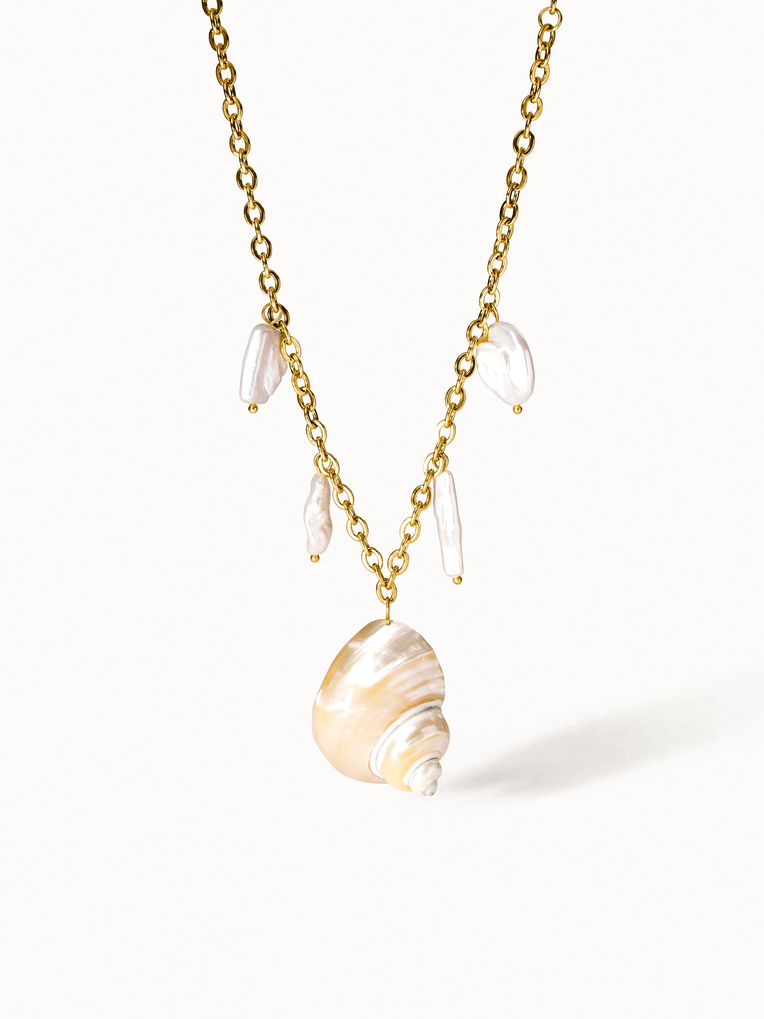 purelei-opulent-shell-kette-35-40-45-muschel-mit-s-wasserperle image 1