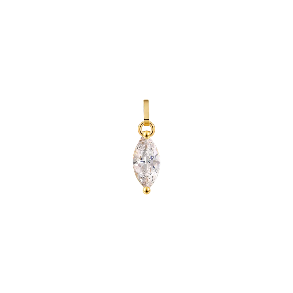 xenox-fine-krappe-anh-nger-585-gelbgold-mit-wei-em-zirkonia image 1